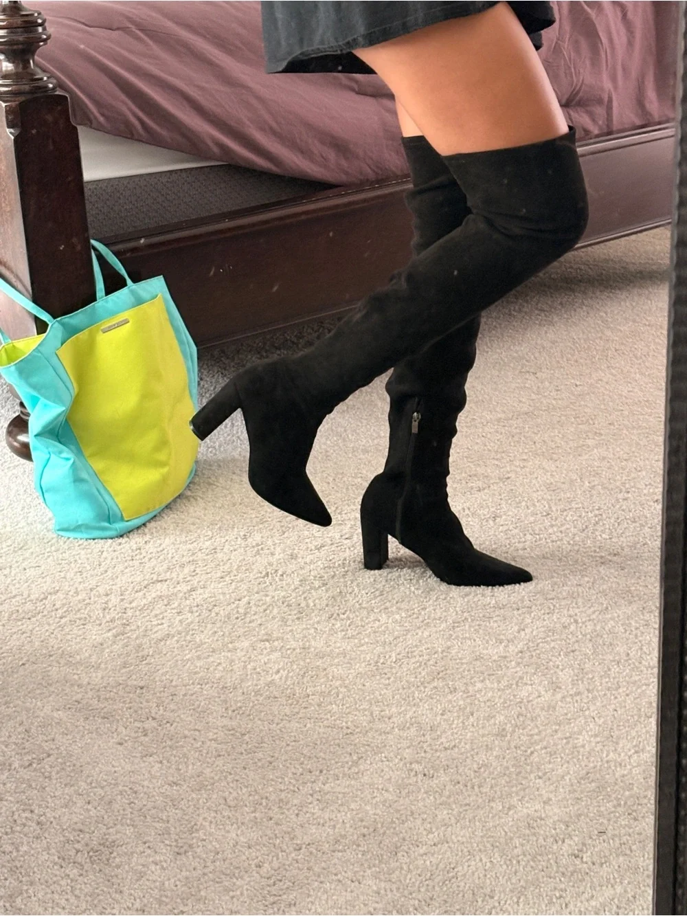 Women’s Over-the-Knee Black Suede Boots